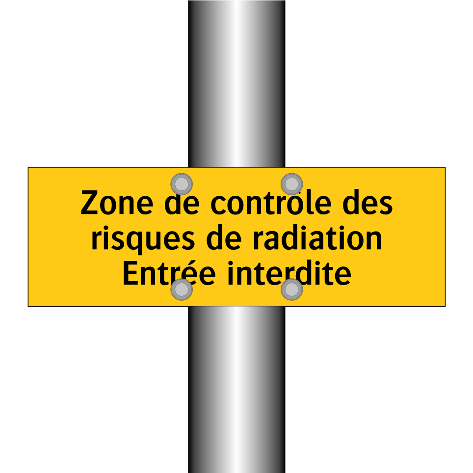 Zone de contrôle des risques de radiation Entrée interdite