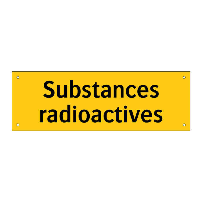 Substances radioactives