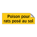 Poison pour rats posé au sol