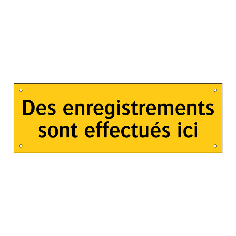 Des enregistrements sont effectués ici