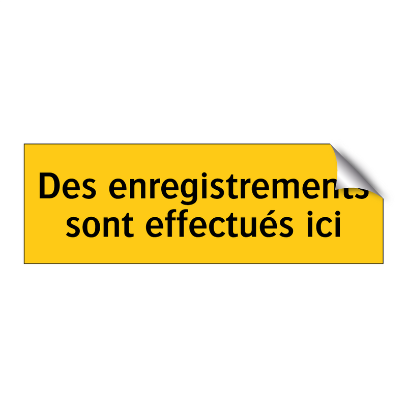 Des enregistrements sont effectués ici