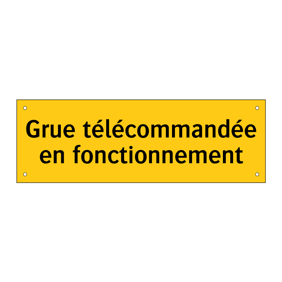 Grue télécommandée en fonctionnement