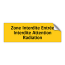 Zone Interdite Entrée Interdite Attention Radiation