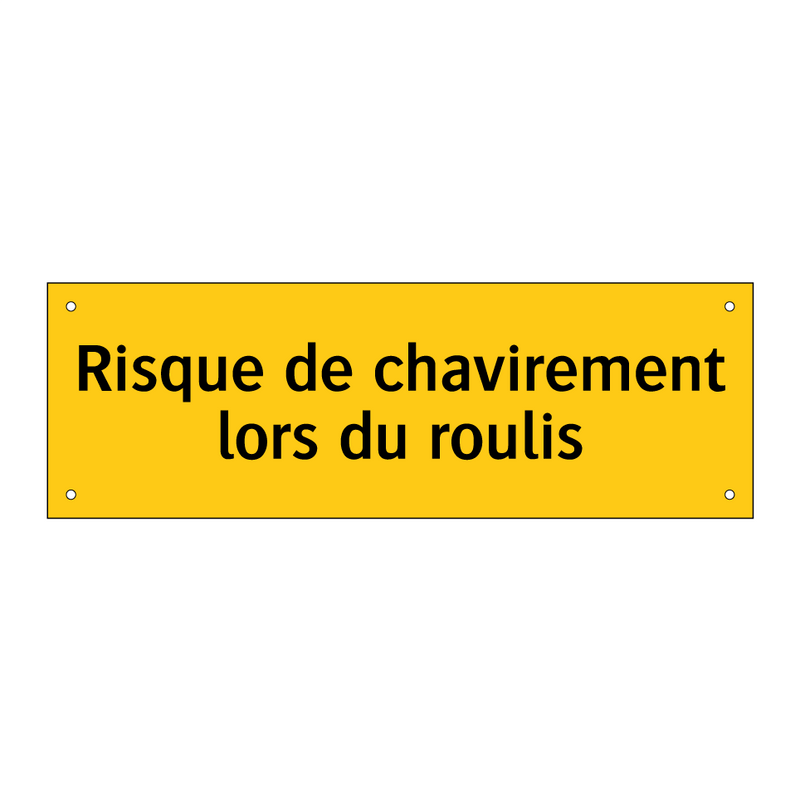 Risque de chavirement lors du roulis