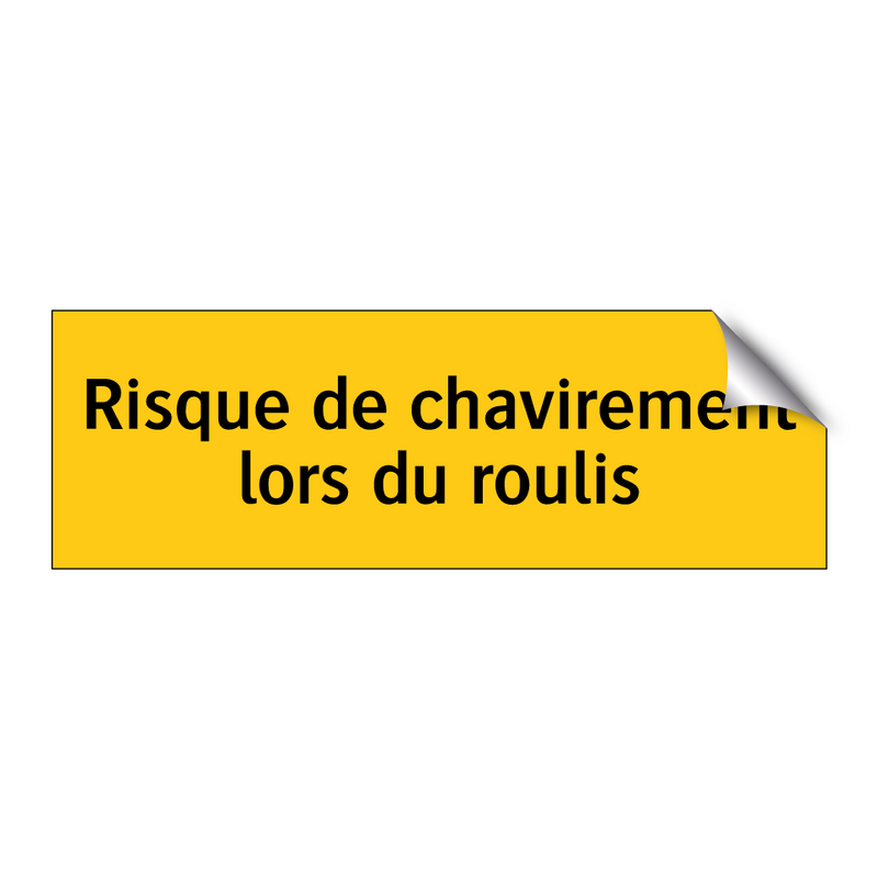 Risque de chavirement lors du roulis