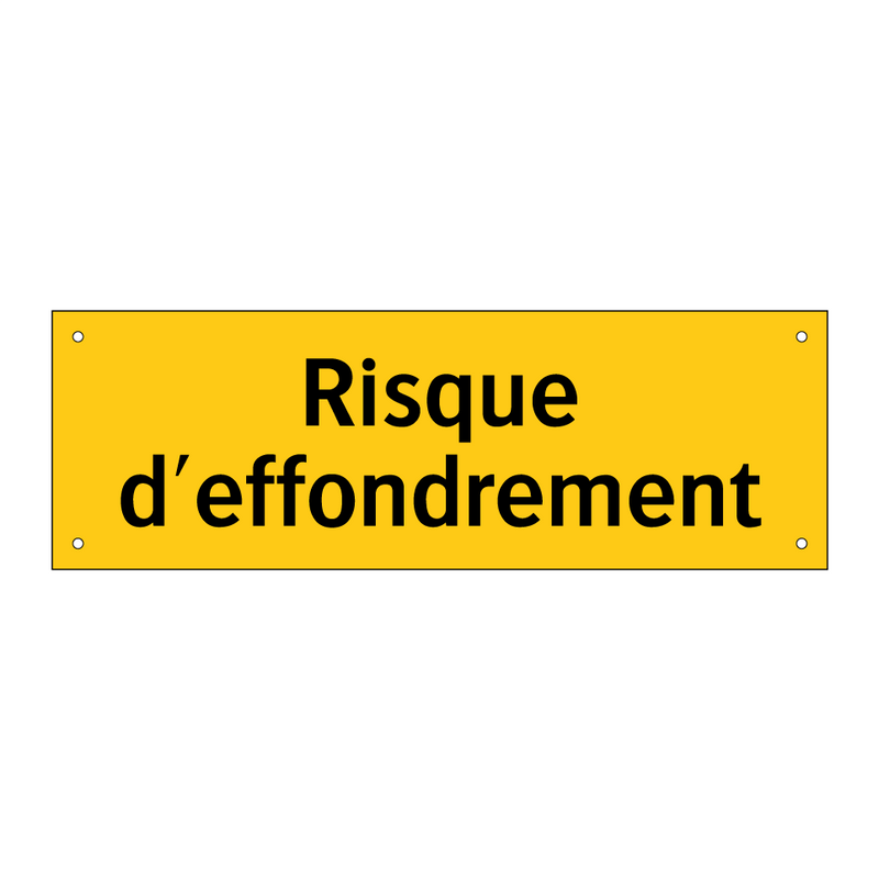 Risque d'effondrement