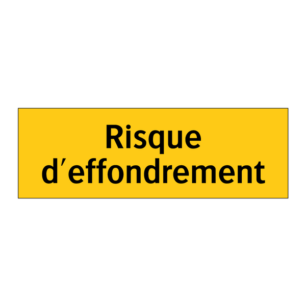 Risque d'effondrement