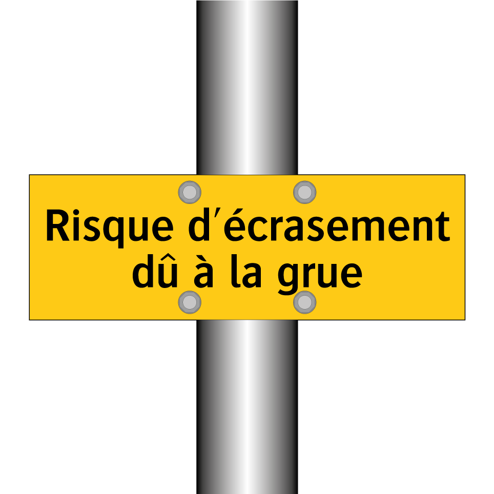 Risque d'écrasement dû à la grue