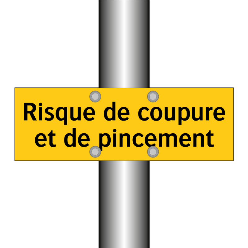 Risque de coupure et de pincement