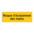 Risque d'écrasement des mains