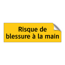 Risque de blessure à la main