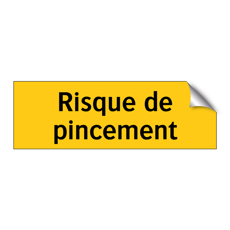 Risque de pincement
