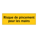 Risque de pincement pour les mains