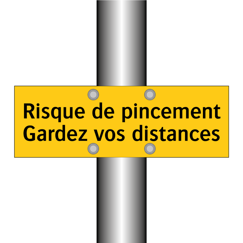Risque de pincement Gardez vos distances