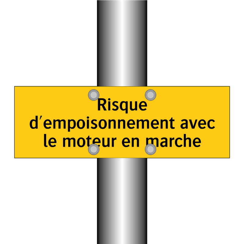 Risque d'empoisonnement avec le moteur en marche