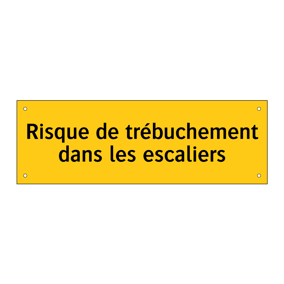 Risque de trébuchement dans les escaliers
