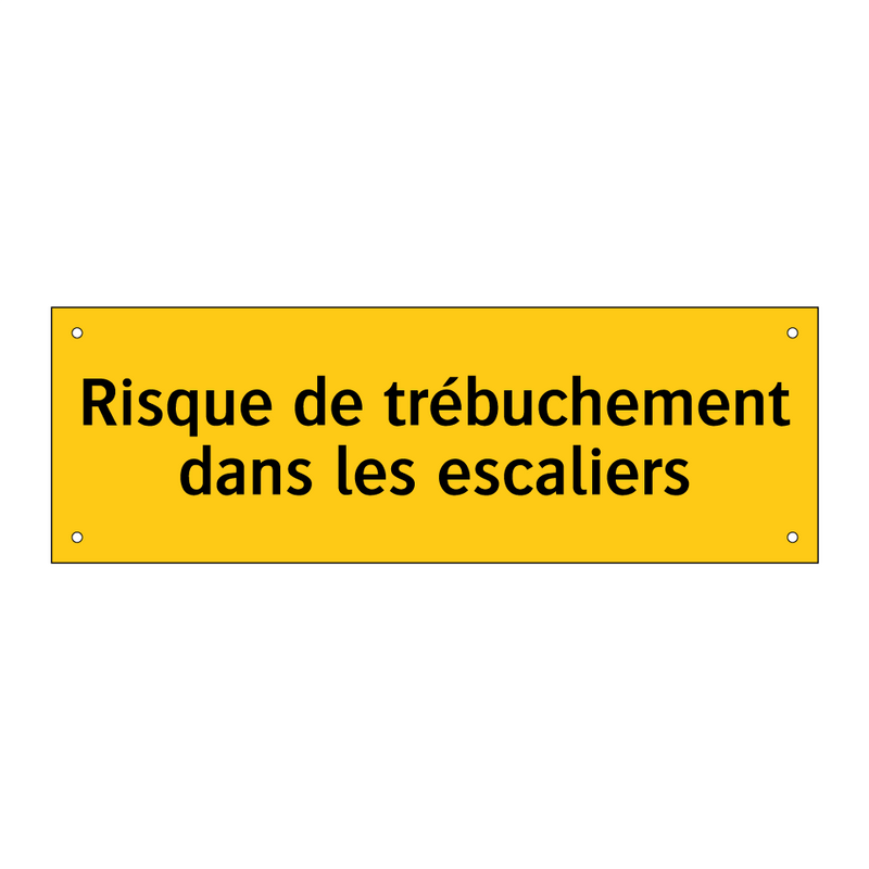 Risque de trébuchement dans les escaliers