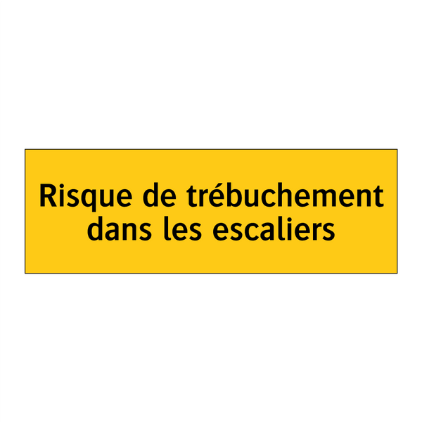 Risque de trébuchement dans les escaliers
