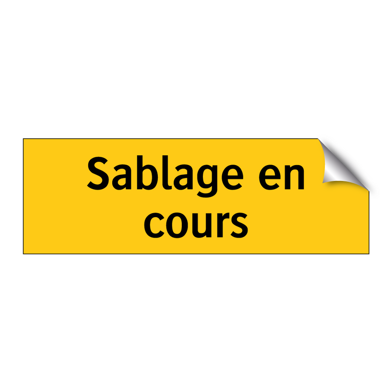 Sablage en cours