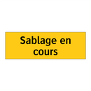 Sablage en cours