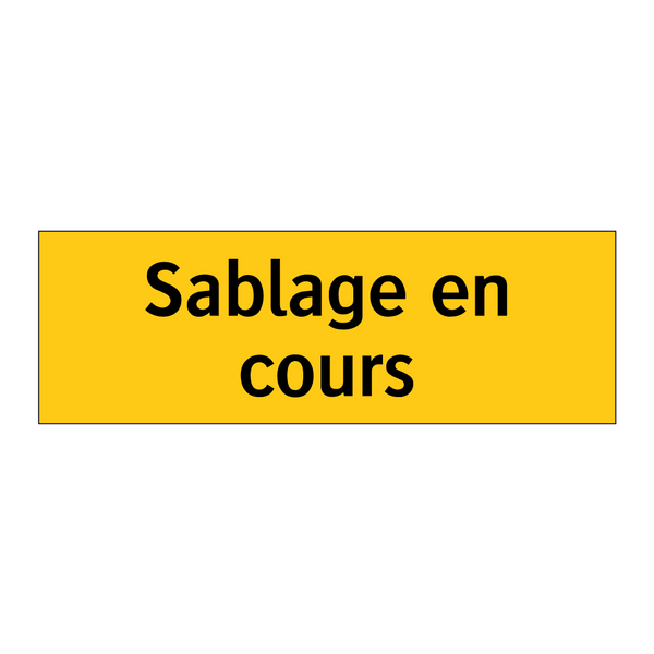 Sablage en cours