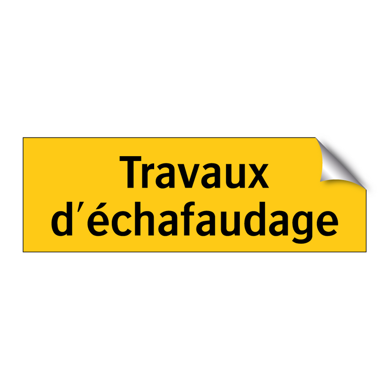 Travaux d'échafaudage