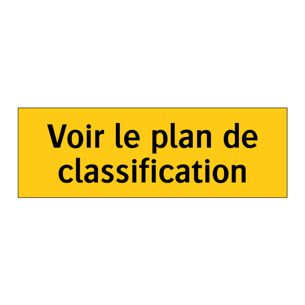 Voir le plan de classification