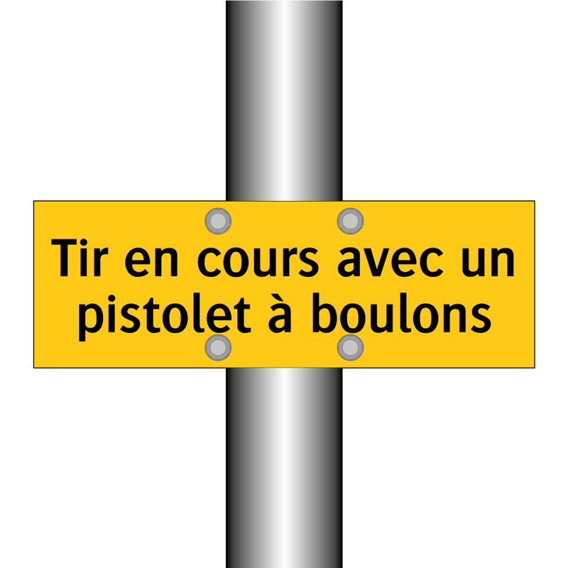 Tir en cours avec un pistolet à boulons