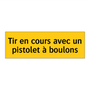 Tir en cours avec un pistolet à boulons