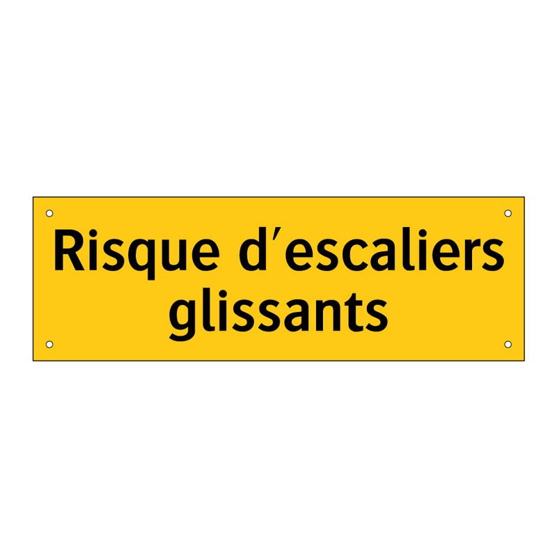 Risque d'escaliers glissants