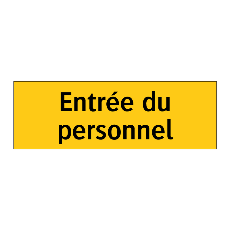 Entrée du personnel