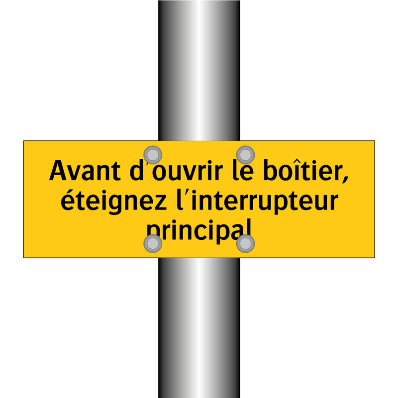 Avant d'ouvrir le boîtier, éteignez l'interrupteur principal