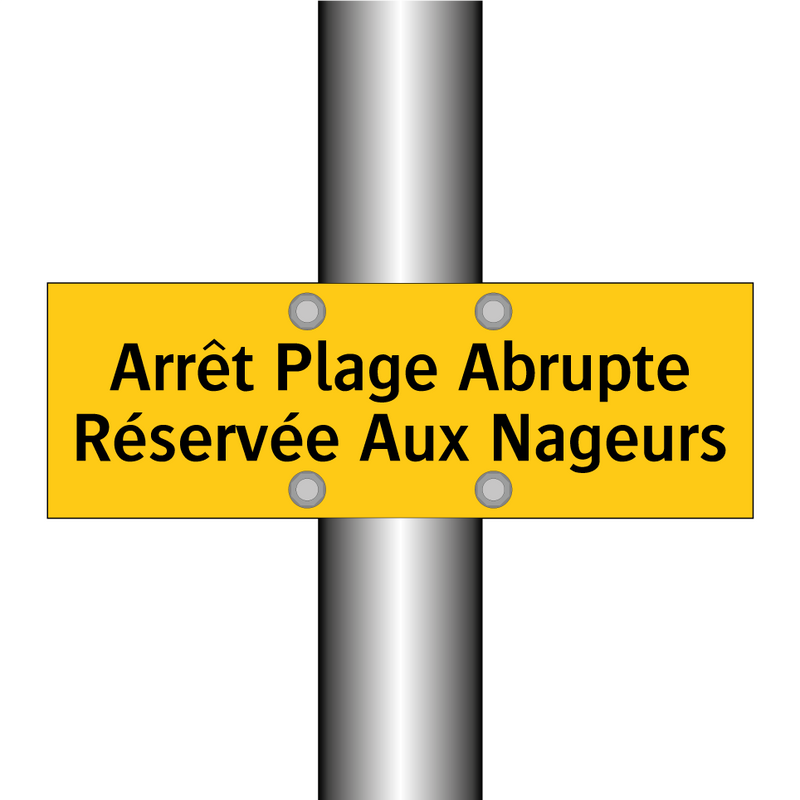Arrêt Plage Abrupte Réservée Aux Nageurs