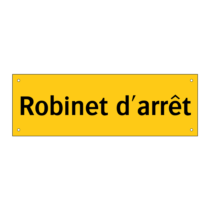 Robinet d'arrêt