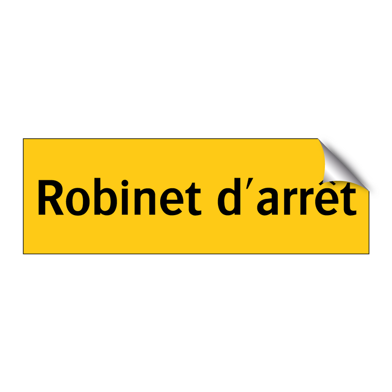 Robinet d'arrêt