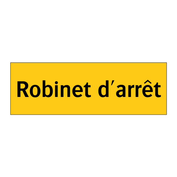 Robinet d'arrêt