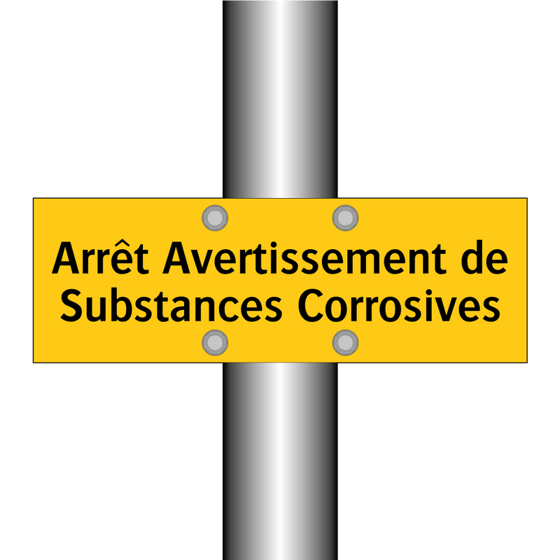 Arrêt Avertissement de Substances Corrosives