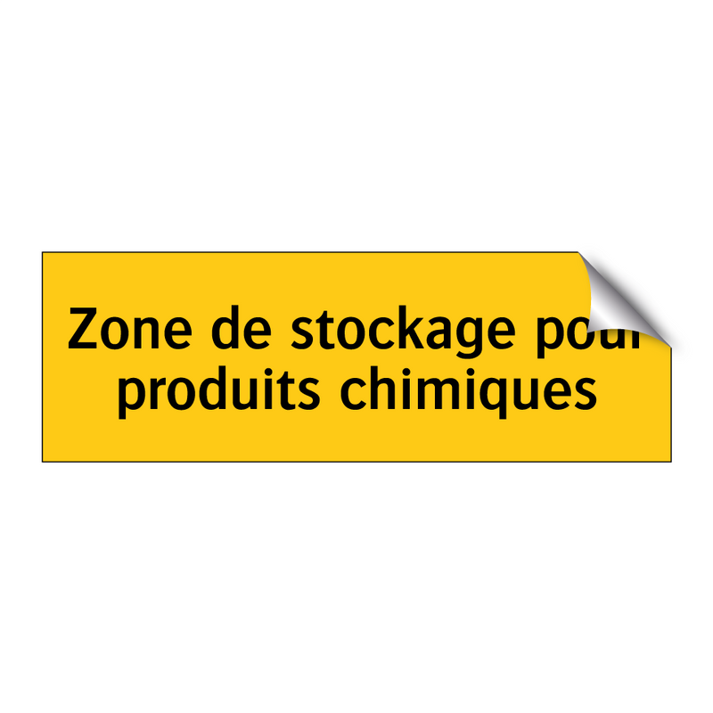 Zone de stockage pour produits chimiques