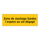 Zone de stockage Gardez l'espace au sol dégagé