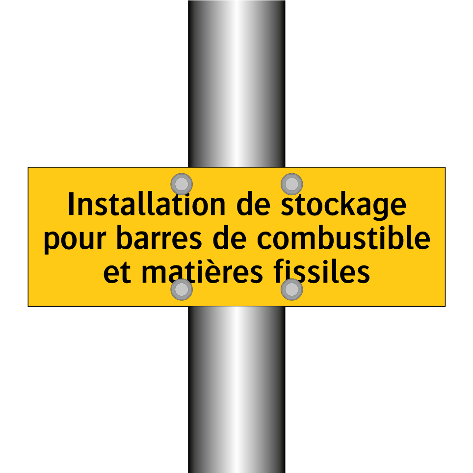 Installation de stockage pour barres de combustible et matières fissiles