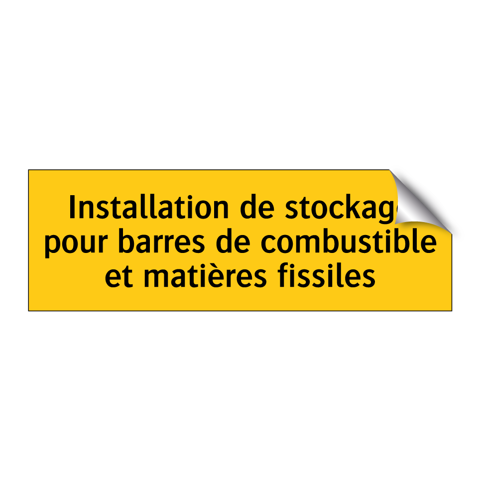 Installation de stockage pour barres de combustible et matières fissiles