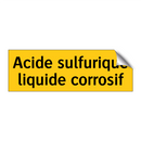 Acide sulfurique liquide corrosif