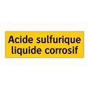Acide sulfurique liquide corrosif