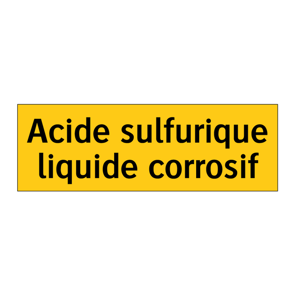 Acide sulfurique liquide corrosif