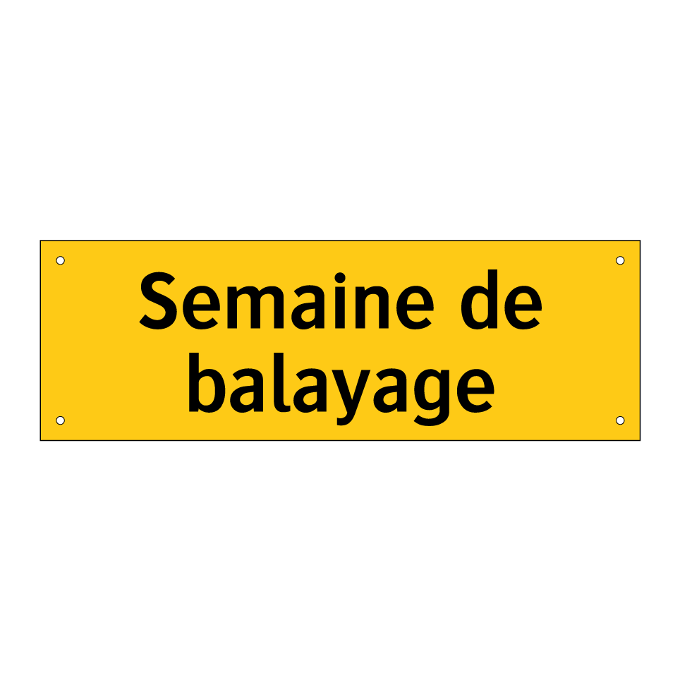Semaine de balayage