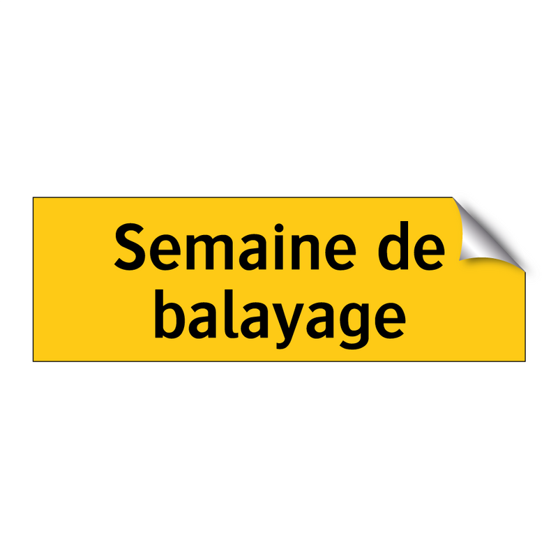 Semaine de balayage