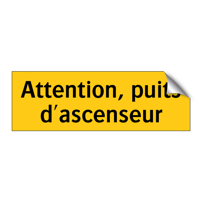 Attention, puits d'ascenseur