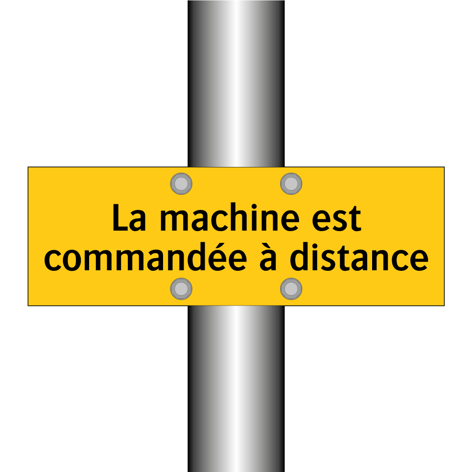 La machine est commandée à distance