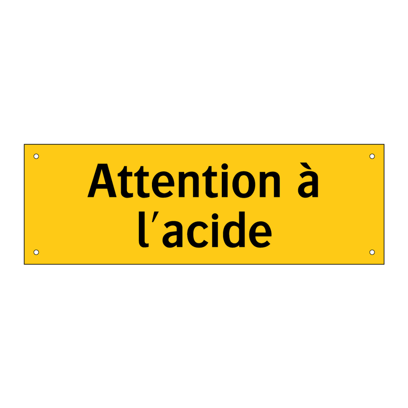 Attention à l'acide