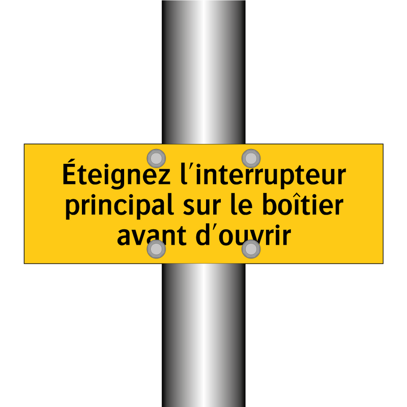Éteignez l'interrupteur principal sur le boîtier avant d'ouvrir